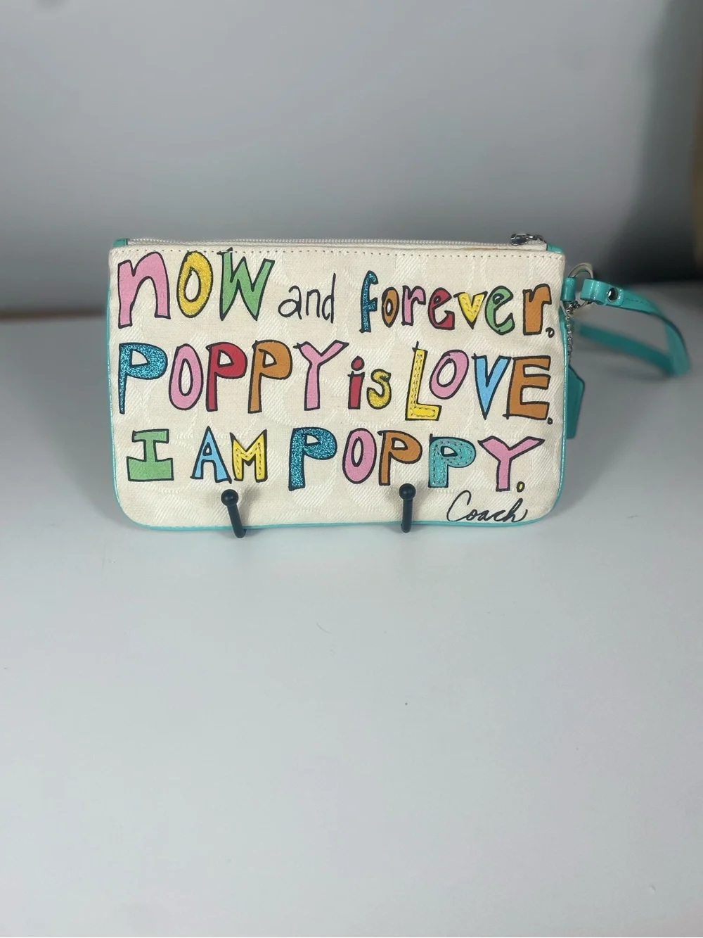 Coach Poppy is Love Wristlet Multicolored RARE EUC - Picture 4 of 13